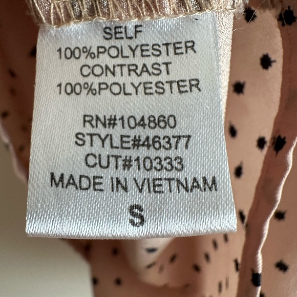 Chloe K. Sm Polka Dot Top Blouse W Bows - Picture 4 of 5